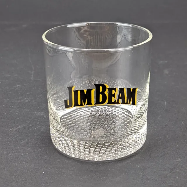 Vintage Jim Beam 3.5" Bubble Base Cocktail Tumbler Glass - Nos!
