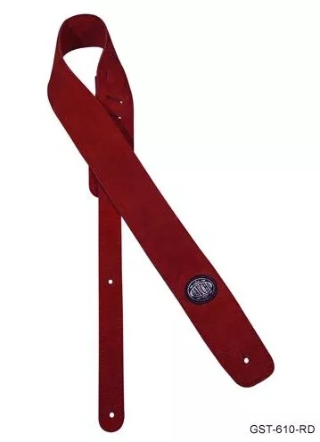 GAUCHO GAUCHO GST-610-RD Gitarrengurt  Wildleder - gepolstert Rot