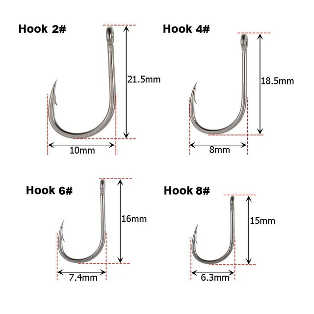 Fishook Pohooks aux yeux Crochets carpe Crochet de griffe de pointe barbelée 2