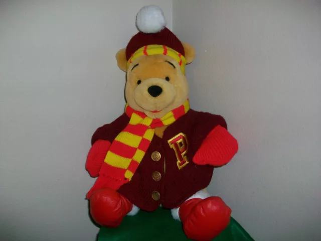 Disney World Winnie the Pooh Winter Sweater Scarf Boot Hat Plush Doll 15" Bear