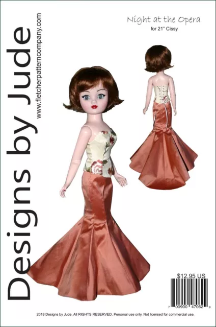 Opera Doll Clothes Sewing Pattern 21" Cissy Dolls Madame Alexander
