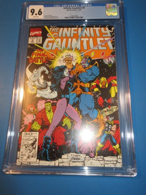Infinity Gauntlet #6 Thanos Conclusion Key Warlock Avengers CGC 9.6 NM+ Gem Wow