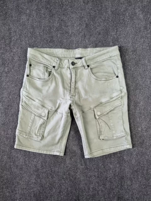 St Goliath Shorts Mens 32 Stretch Cargo Low Rise Green Designer Hipster