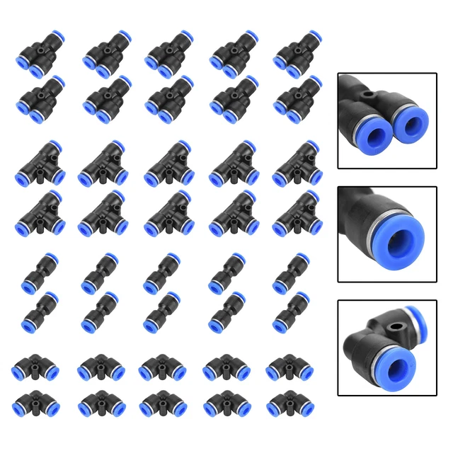 40 pezzi Quick 6 mm Ad 1/4" collegamento pneumatico raccordi tubo aria