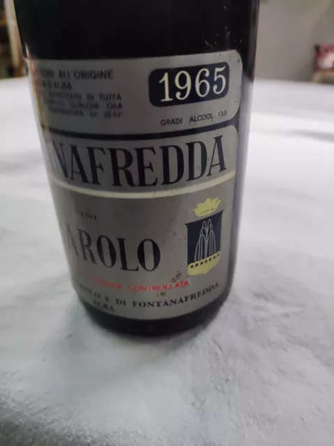 Bottiglia Barolo Fontanafredda Vendemmia 1968 2