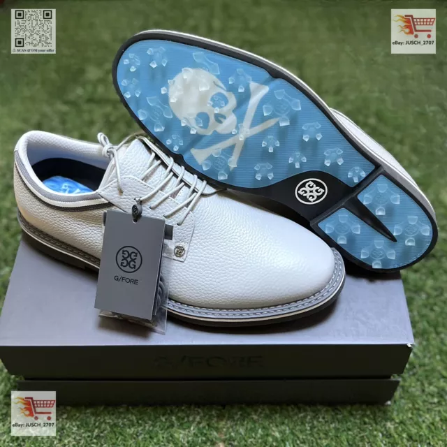 Zapatillas de golf G/Fore G4 Grosgrain Gallivanter  ️ EE. UU. 10  ️ Calavera azul gris