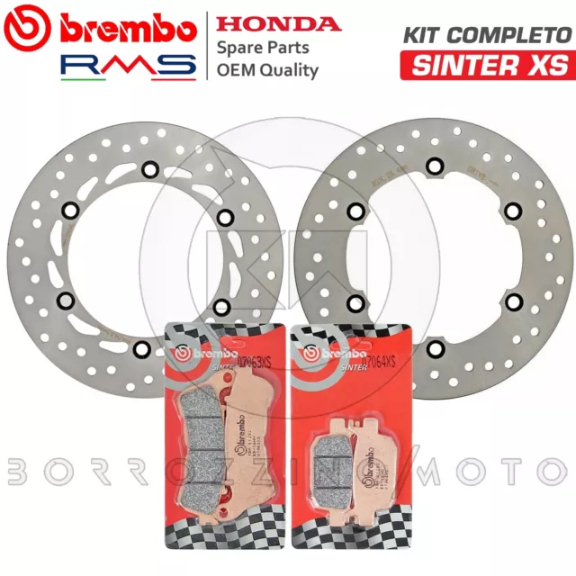 Kit Dischi + Pastiglie Freno Brembo Anteriori Posteriori Honda Sh 300 - Abs 2010