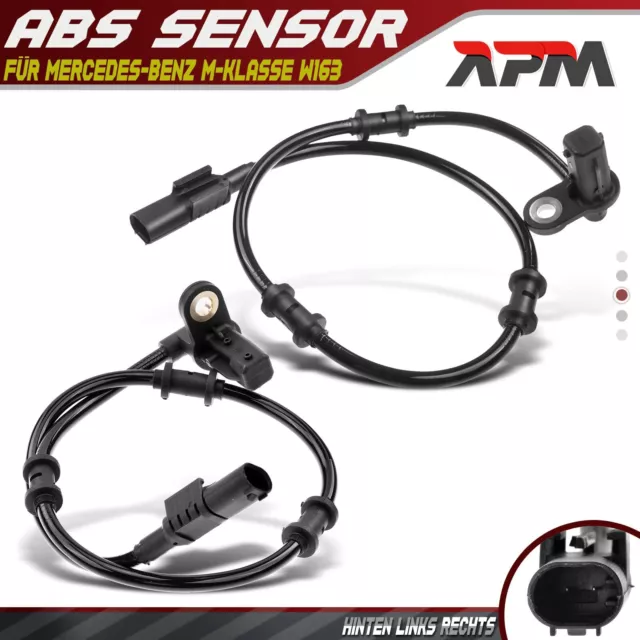 2x ABS Sensor Raddrehzahl Hinten Links Rechts für Mercedes-Benz M-Klasse W163