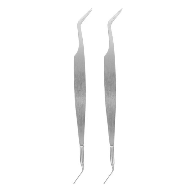 2 Pcs Zeckenentferner Aus Edelstahl Pinzette Reinigungskit Haustier