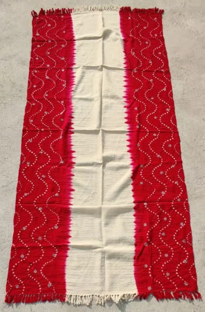 Old Indian Embroidery Kuchi Woolen Vintage Rabari Tribal Ethnic Wrap Stole Shawl