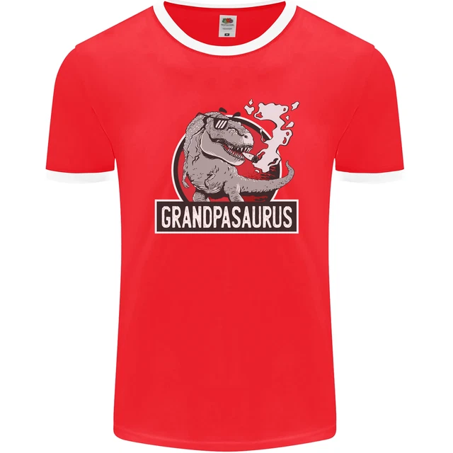 Grandpa Grandpasaurus Grandparents Day Mens Ringer T-Shirt FotL