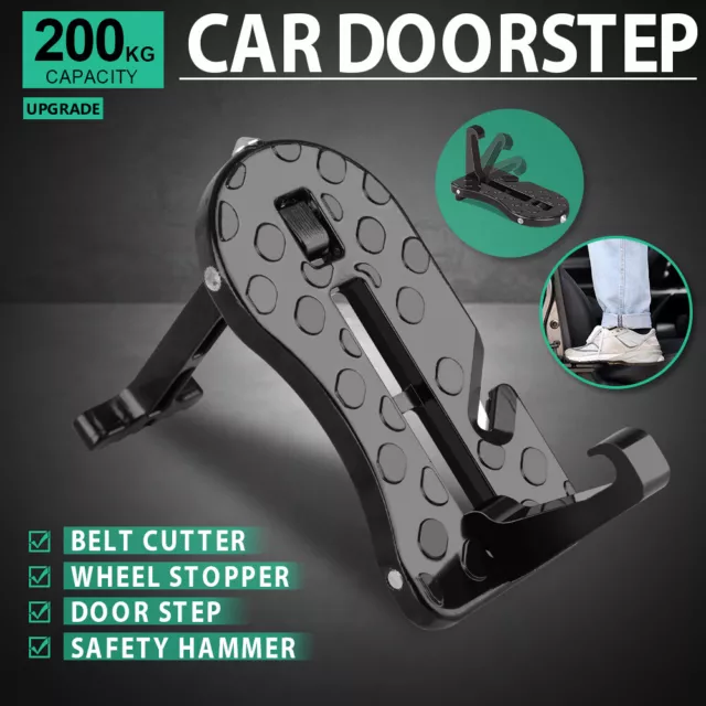 Folding Car Door Latch Hook Step Foot Pedal Ladder For Jeep SUV Truck Roof Top