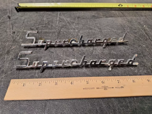 McCulloch Supercharger 1953 Corvette emblem Ford Thunderbird 1957 VS57 ORIGINAL McCulloch Supercharger 1953 Corvette emblem Ford Thunderbird 1957 VS57 ORIGINAL