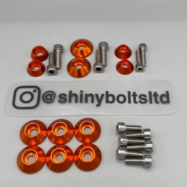 Volkswagen Polo 9N Full Engine Bay Stainless Bolt & Coloured Washer kit GTI