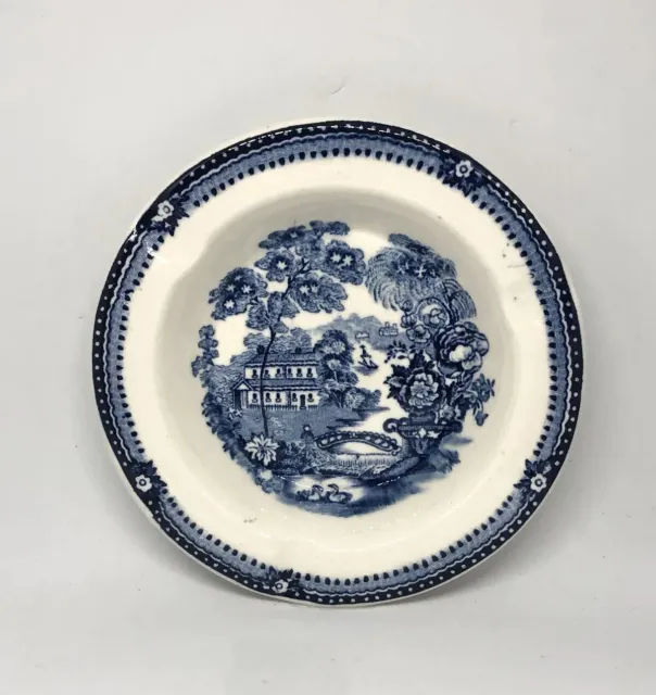 ROYAL STAFFORDSHIRE Blue "TONQUIN" by CLARICE CLIFF Ashtray 4.25” Trinket Dish