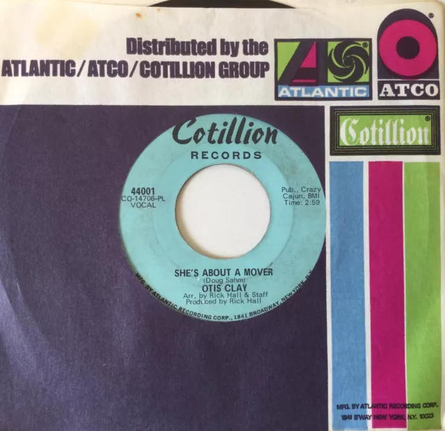60s N. Soul - OTIS CLAY - She's about a mover - 1968 US COTILLION VG-
