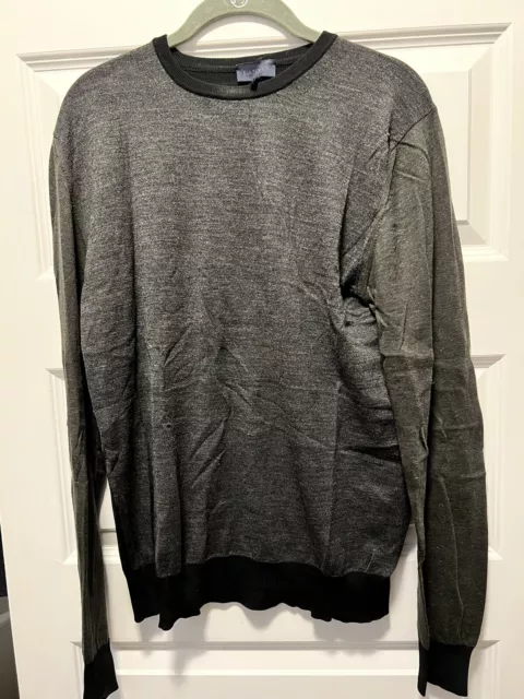 Lanvin Size S Mens 2016 Grey Extra Fine Merino Wool Long Sleeve Pullover Sweater