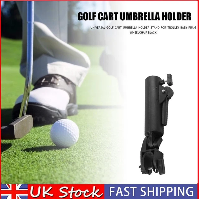 Universal Golf Cart Umbrella Holder Stand for Trolley Baby Pram Wheelchair Black