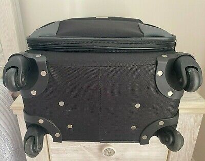 Geoffrey Beene Black 20" Wheeled Carry On Lined Airline Luggage 3