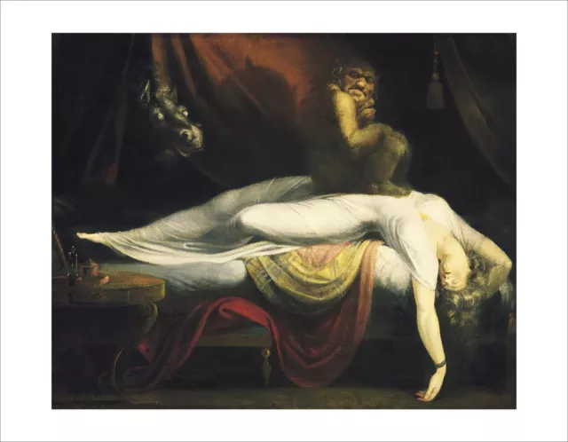 Fuseli The Nightmare fine art giclee print poster gallery wall art WITH BORDER