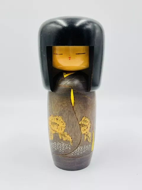 Japanese Creative KOKESHI Doll Vintage SOSAKU Hand Painted approx 9”