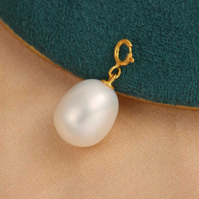 11-12MM huge natural flawless freshwater pearl drop  pendant Party Diy