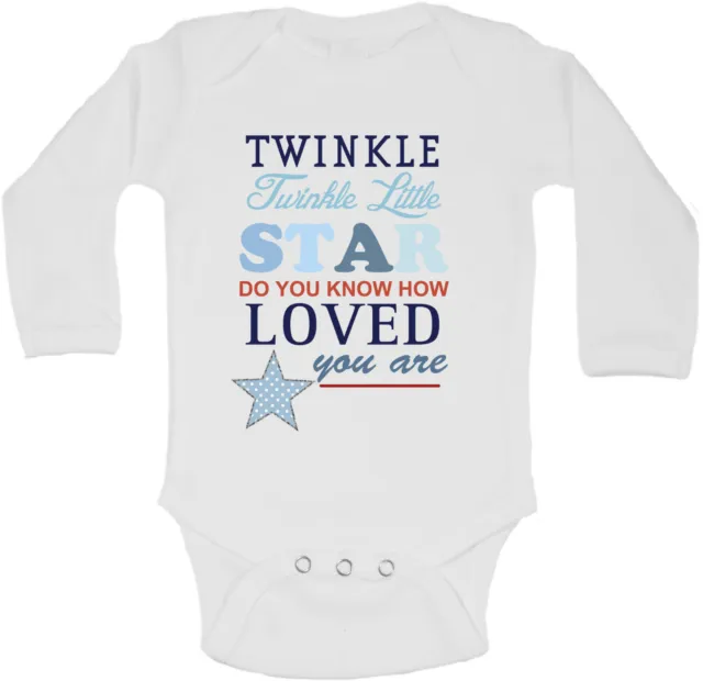 Twinkle Little Star Personalizzati Manica Lunga Bambino Body Unisex