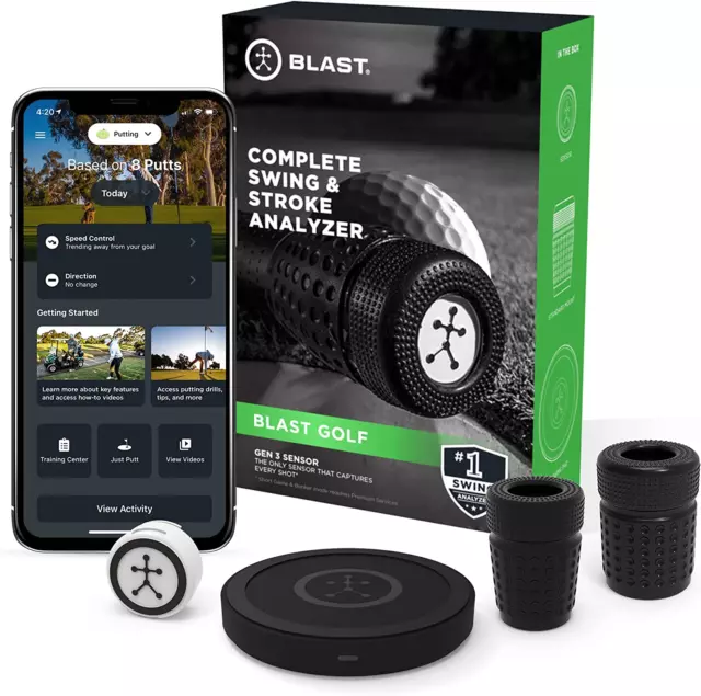 Blast Golf - Swing and Stroke Analyzer (Sensor) I Captures Putting, Full Swing,