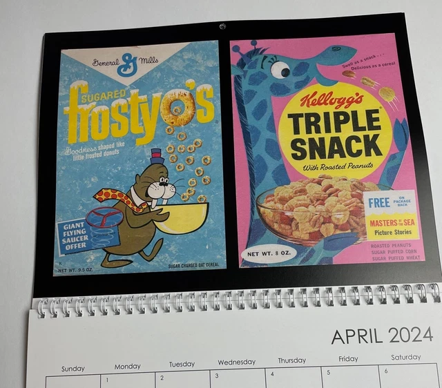 2024 VINTAGE CEREAL BOX Calendar Kelloggs General Mills 20.00 PicClick