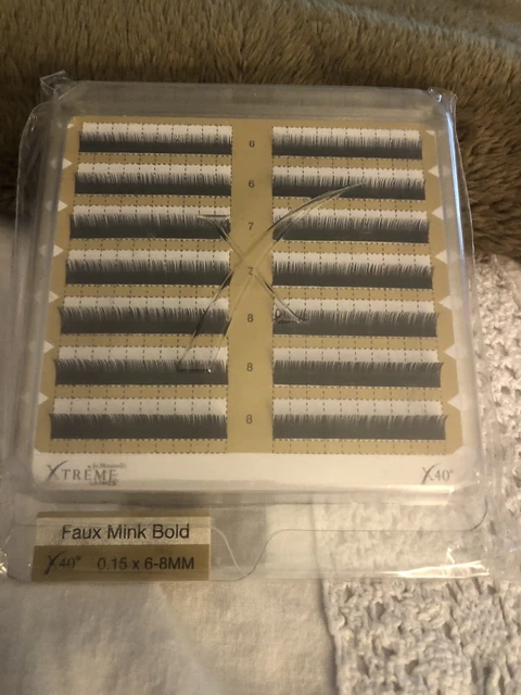 Xtreme Lashes Extensions Faux Mink Bold X40 .15 X 6-8 mm  Mink Bold