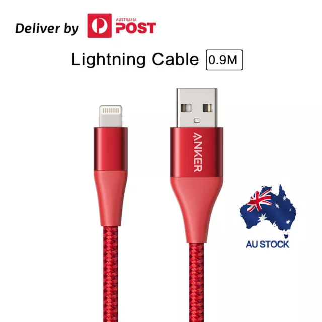 Anker Lightning Cable (0.9m)Powerline+II MFi Certified USB cable for iphone Red