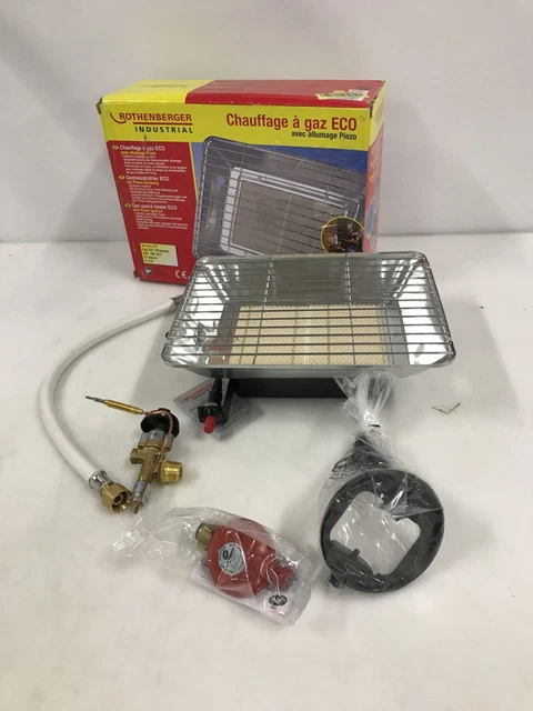 ROTHENBERGER Industrial Gasheizstrahler mit Piezozuendung - Grau, 035985F