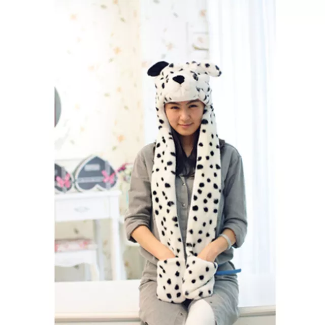 Animal Dalmation Dog Multifunctional Cartoon Cap Men and Women One Body 2