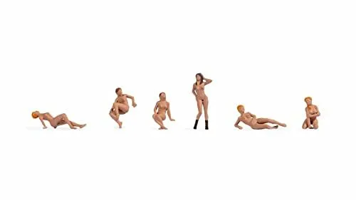 Noch 15949 HO Scale Nude Female Models - pkg(6)