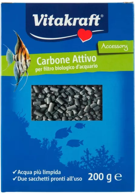 Vitakraft Carbone Attivo Per Filtro Biologico Acquario Acquari Pesci Cilindri