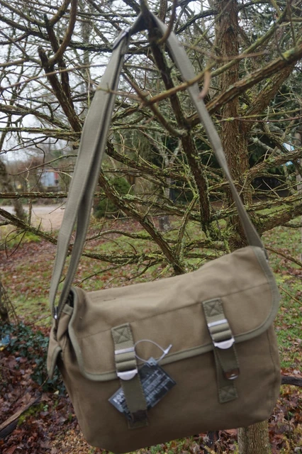 Sacoche Musette US Army – Toile Grise, Style Militaire 39/45, Neuve