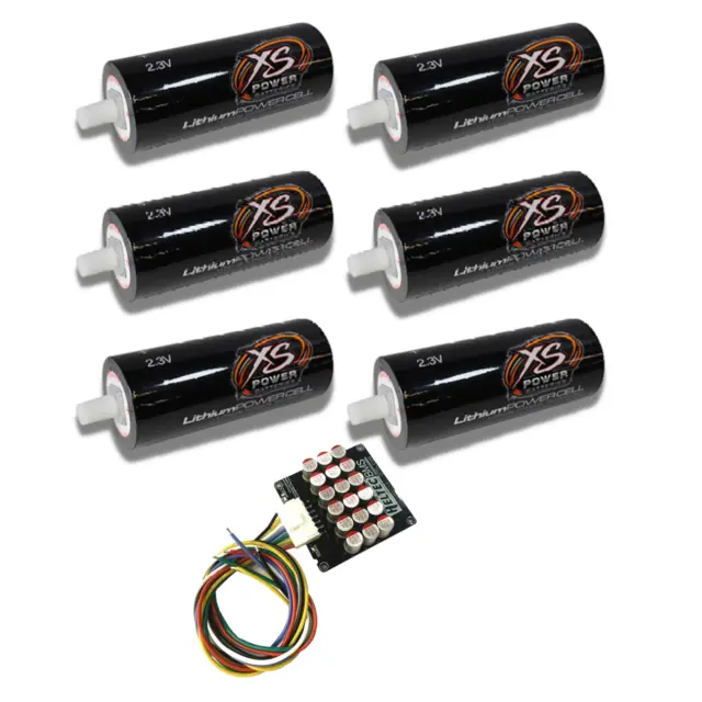 XS Power 6 Pack of 40 AH Lithium Battery Cells 2.3v + (1) Balancer
