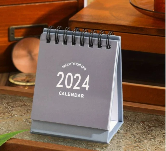 DESK CALENDAR 20232024, Standing Desktop Flip Planner with Stickers