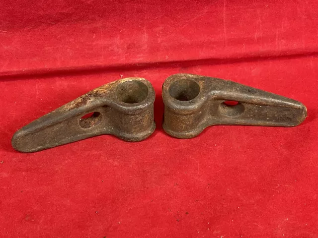 Pair Antique Pintle Hinges ~ 3 3/4"L x 1 3/8" ~ Old Barn Door Hardware