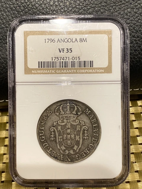 Angola 1796 8M NGC VF35