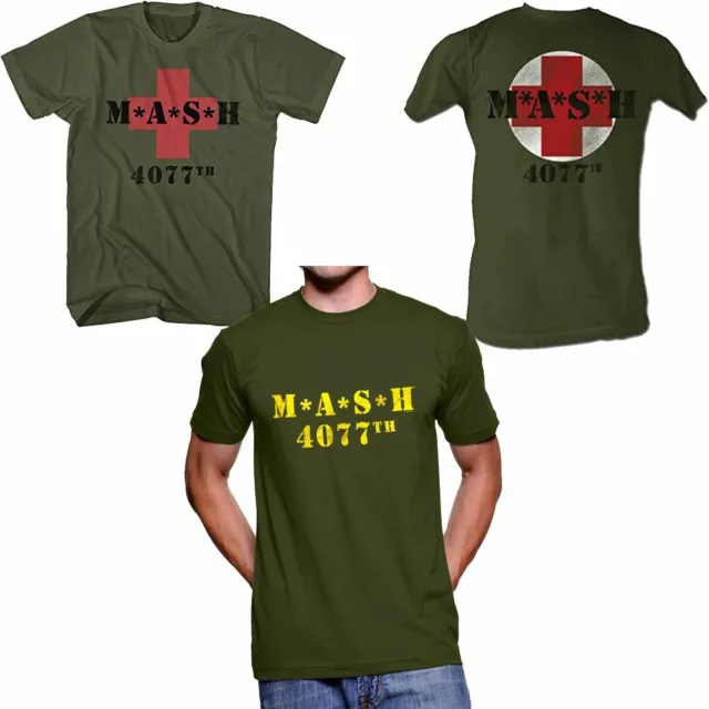 CHOOSE Adult TV Show Mash M*A*S*H Military Army Medic Team Green T-Shirt Tee