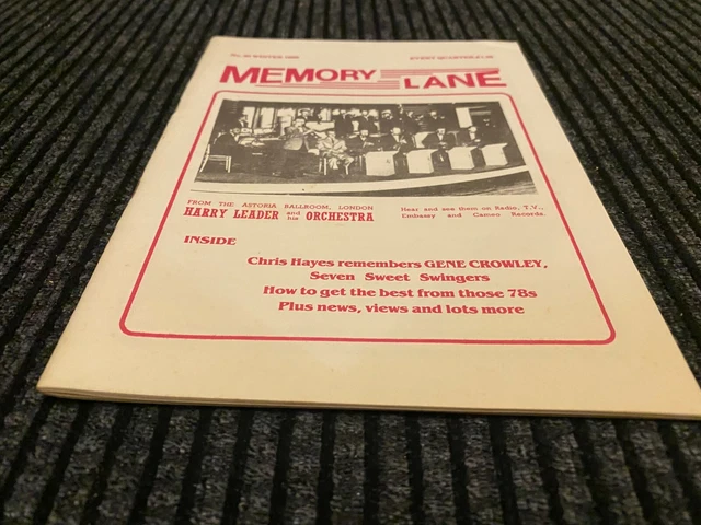 MEMORY LANE MAGAZINE #80 Harry Leader And His Orchestra £8.99 - PicClick UK