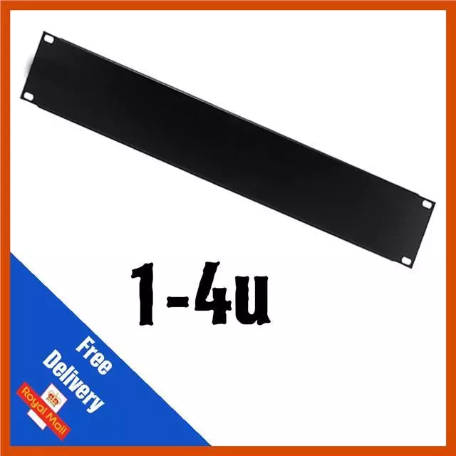 DY Pro Audio | 19" Plain Solid Steel Rack Blanking Panel/Plate | 1/2/3/4U