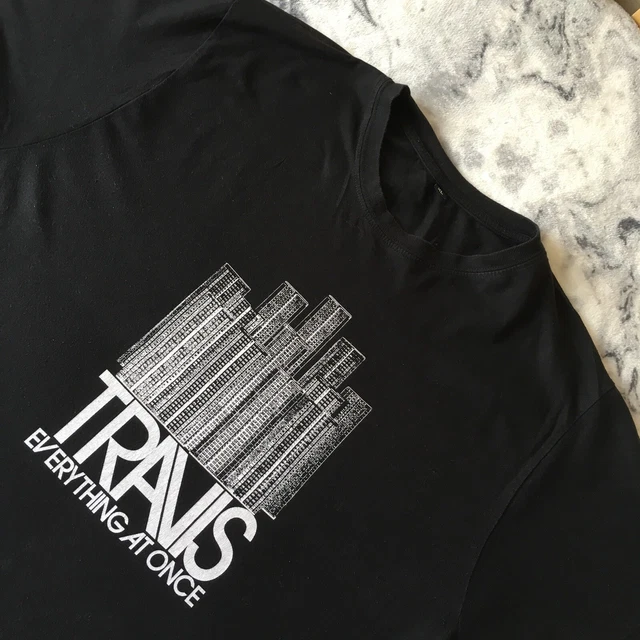 Travis Band Tee 2016 Tour Tshirt Everything At Once Mens Black White Spell XL