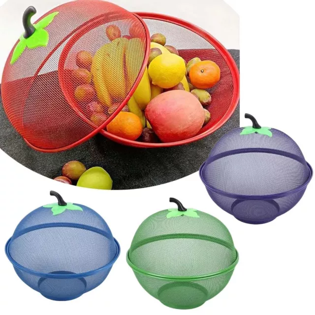 with Lid Fruit Basket With Cover Mesh Storage Tray Fruit Plate  Kitchen Counter