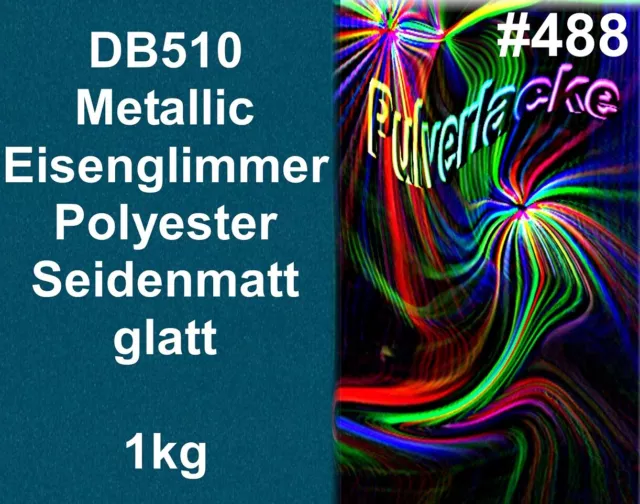 VERNICE IN POLVERE polvere di rivestimento DB510 blu metallizzato mica ferro opaca seta