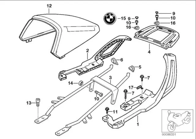 Original BMW 46542317082 - [SONDERPREIS] Kofferhalter Behörde rechts "RT" 2