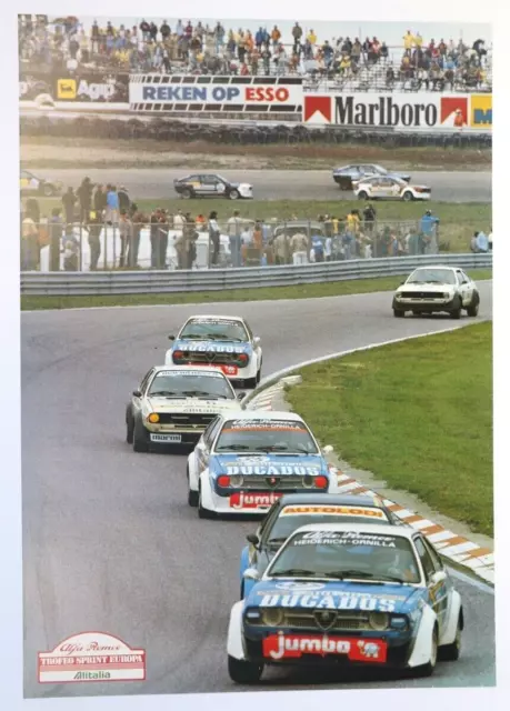 Affiche Originale Garage Concession Alfa Romeo Sprint Alfasud Trofeo Europa