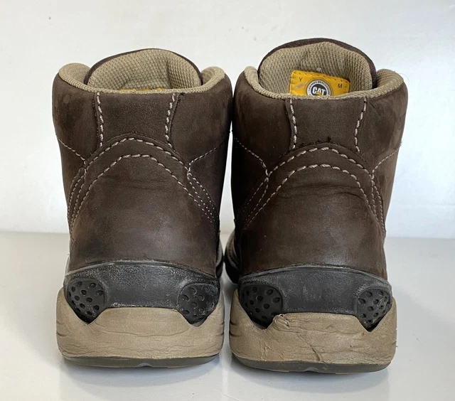 MENS CATERPILLAR ' CAT ' Brown Leather Ankle Boots Size UK 8 Wide £21.50 PicClick UK