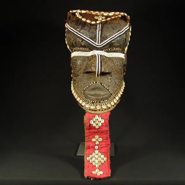 13733) Alte Bwoom Helm-Maske Kuba Kongo Afrika Africa Afrique mask masque KUNST